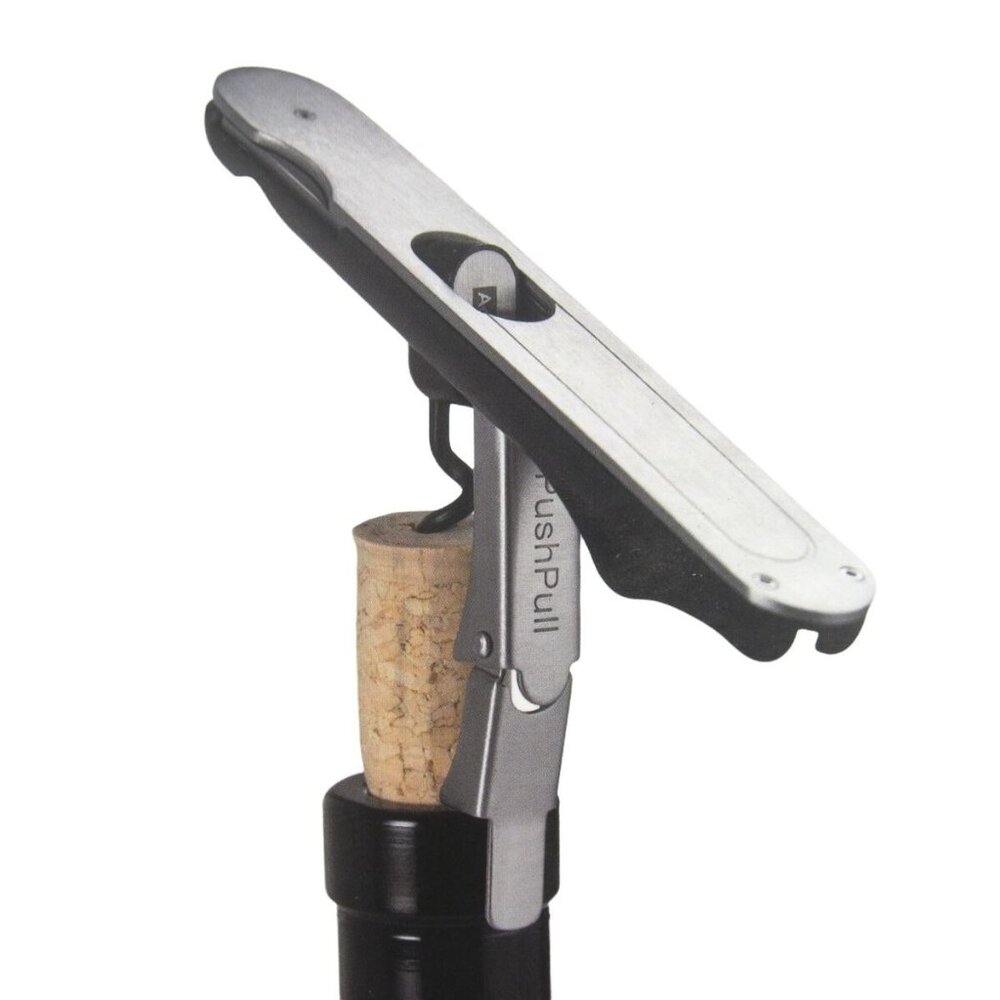 Ad Hoc Push Pull Corkscrew Wine Bottle Opener New in Open Box